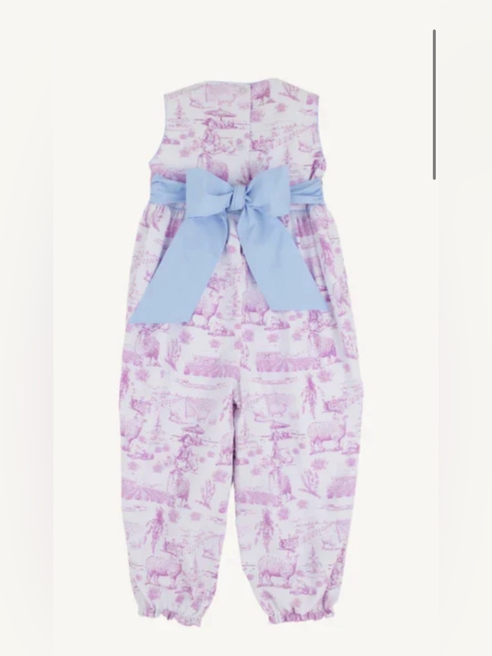 NWT 0-6M Beaufort Bonnet Co Sleeveless Rebecca Romper - Lavender and Lambs w